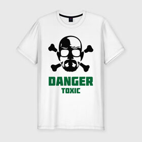 Мужская футболка премиум с принтом Danger Toxic в Тюмени, 92% хлопок, 8% лайкра | приталенный силуэт, круглый вырез ворота, длина до линии бедра, короткий рукав | danger | danger toxic | toxic | кино | мультфильмы и тв | опасно таксин