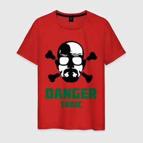 Мужская футболка хлопок с принтом Danger Toxic в Тюмени, 100% хлопок | прямой крой, круглый вырез горловины, длина до линии бедер, слегка спущенное плечо. | danger | danger toxic | toxic | кино | мультфильмы и тв | опасно таксин