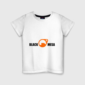 Детская футболка хлопок с принтом Black mesa Main logo в Тюмени, 100% хлопок | круглый вырез горловины, полуприлегающий силуэт, длина до линии бедер | black mesa | игры | компьютерные игры