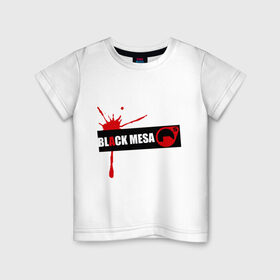 Детская футболка хлопок с принтом Black mesa Blood в Тюмени, 100% хлопок | круглый вырез горловины, полуприлегающий силуэт, длина до линии бедер | black mesa | игры | компьютерные игры