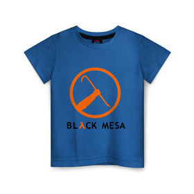 Детская футболка хлопок с принтом Black mesa Orange logo в Тюмени, 100% хлопок | круглый вырез горловины, полуприлегающий силуэт, длина до линии бедер | black mesa | игры | компьютерные игры