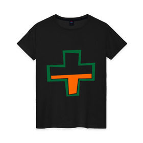 Женская футболка хлопок с принтом TF2 Health в Тюмени, 100% хлопок | прямой крой, круглый вырез горловины, длина до линии бедер, слегка спущенное плечо | team fortress 2 | tf2 health | игры