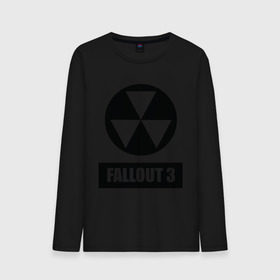 Мужской лонгслив хлопок с принтом Fallout Black logo в Тюмени, 100% хлопок |  | 