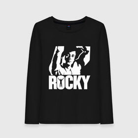 Женский лонгслив хлопок с принтом Рокки Бальбоа (Rocky) в Тюмени, 100% хлопок |  | rocky | рокки | рокки бальбоа