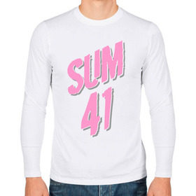 Мужской лонгслив хлопок с принтом Sum 41 pink в Тюмени, 100% хлопок |  | Тематика изображения на принте: rock | музыка | музыкальные стили | панк | панк рок | рок