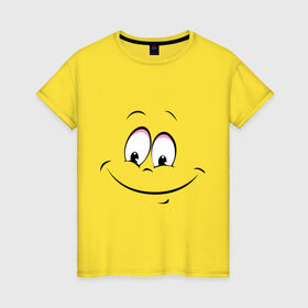 Женская футболка хлопок с принтом Позитив со всех сторон в Тюмени, 100% хлопок | прямой крой, круглый вырез горловины, длина до линии бедер, слегка спущенное плечо | позитив | позитив и смайлы | позитив со всех сторон