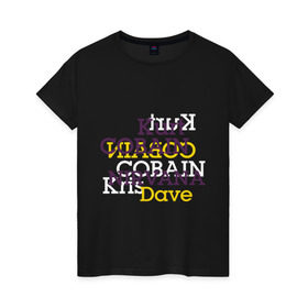 Женская футболка хлопок с принтом Kurt Cobain Nirvana в Тюмени, 100% хлопок | прямой крой, круглый вырез горловины, длина до линии бедер, слегка спущенное плечо | kurt cobain | nirvana | группы | курт кобейн | музыка | музыкальные группы. курт | нирвана