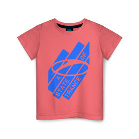 Детская футболка хлопок с принтом A state of trance в Тюмени, 100% хлопок | круглый вырез горловины, полуприлегающий силуэт, длина до линии бедер | a state of trance | armin | armin van buuren | asot | армин