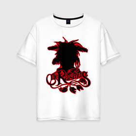 Женская футболка хлопок Oversize с принтом The Rasmus (2) в Тюмени, 100% хлопок | свободный крой, круглый ворот, спущенный рукав, длина до линии бедер
 | heavy metal | metal | rock | trash metal | метал | металл | рок | рок группа | рок группы | трэш метал | хеви метал