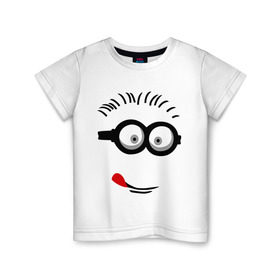 Детская футболка хлопок с принтом Funny boy в Тюмени, 100% хлопок | круглый вырез горловины, полуприлегающий силуэт, длина до линии бедер | funny boy | smile | веселый мальчик | смайлик | смайлы | улыбка