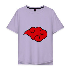 Мужская футболка хлопок Oversize с принтом Облако (Акацуки) в Тюмени, 100% хлопок | свободный крой, круглый ворот, “спинка” длиннее передней части | Тематика изображения на принте: облако | орнамент | трайблы | узор | узоры