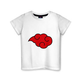 Детская футболка хлопок с принтом Облако (Акацуки) в Тюмени, 100% хлопок | круглый вырез горловины, полуприлегающий силуэт, длина до линии бедер | Тематика изображения на принте: облако | орнамент | трайблы | узор | узоры