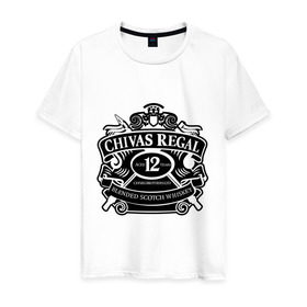 Мужская футболка хлопок с принтом Chivas Regal blended scotch в Тюмени, 100% хлопок | прямой крой, круглый вырез горловины, длина до линии бедер, слегка спущенное плечо. | club | для барменов | клубные | скотч виски