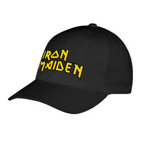 Бейсболка с принтом Iron Maiden в Тюмени, 100% хлопок | классический козырек, металлическая застежка-регулятор размера | Тематика изображения на принте: heavy metal | metal | rock | trash metal | метал | металл | рок | рок группа | трэш метал | хеви метал