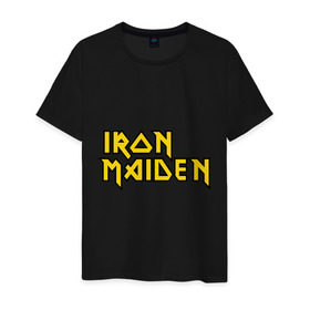 Мужская футболка хлопок с принтом Iron Maiden в Тюмени, 100% хлопок | прямой крой, круглый вырез горловины, длина до линии бедер, слегка спущенное плечо. | heavy metal | metal | rock | trash metal | метал | металл | рок | рок группа | трэш метал | хеви метал