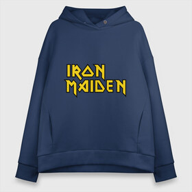 Женское худи Oversize хлопок с принтом Iron Maiden в Тюмени, френч-терри — 70% хлопок, 30% полиэстер. Мягкий теплый начес внутри —100% хлопок | боковые карманы, эластичные манжеты и нижняя кромка, капюшон на магнитной кнопке | heavy metal | metal | rock | trash metal | метал | металл | рок | рок группа | трэш метал | хеви метал