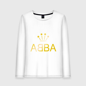 Женский лонгслив хлопок с принтом ABBA золото в Тюмени, 100% хлопок |  | abba | абба | музыка