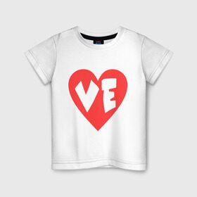 Детская футболка хлопок с принтом Вторая половинка любви в Тюмени, 100% хлопок | круглый вырез горловины, полуприлегающий силуэт, длина до линии бедер | Тематика изображения на принте: love | для влюбленных | для двоих | любовь | парные | сердечко | сердце