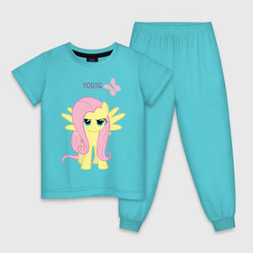Детская пижама хлопок с принтом Naughty Fluttershy в Тюмени, 100% хлопок |  брюки и футболка прямого кроя, без карманов, на брюках мягкая резинка на поясе и по низу штанин
 | fluttershy | naughty | naughty fluttershy | pony | мой маленький пони | пони