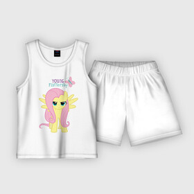 Детская пижама с шортами хлопок с принтом Naughty Fluttershy в Тюмени,  |  | fluttershy | naughty | naughty fluttershy | pony | мой маленький пони | пони