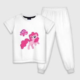 Детская пижама хлопок с принтом Малышка Пинки Пай в Тюмени, 100% хлопок |  брюки и футболка прямого кроя, без карманов, на брюках мягкая резинка на поясе и по низу штанин
 | детские | детям | для детей | мой маленький пони | пинки пай | пони
