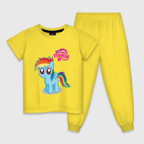 Детская пижама хлопок с принтом Малышка Рейнбоу Дэш в Тюмени, 100% хлопок |  брюки и футболка прямого кроя, без карманов, на брюках мягкая резинка на поясе и по низу штанин
 | rainbow | детские | детям | для детей | мой маленький пони | пони | радуга | райнбоудаш