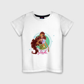 Детская футболка хлопок с принтом WinX - Лейла в Тюмени, 100% хлопок | круглый вырез горловины, полуприлегающий силуэт, длина до линии бедер | win x | winx | винкс | детские | детям | для детей | лейла | феи
