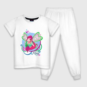 Детская пижама хлопок с принтом WinX - Рокси в Тюмени, 100% хлопок |  брюки и футболка прямого кроя, без карманов, на брюках мягкая резинка на поясе и по низу штанин
 | roxy | win x | winx | винкс | детские | детям | для детей | рокси | феи