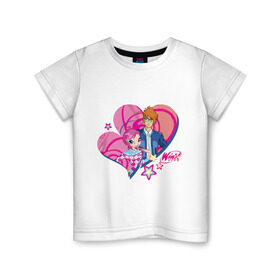 Детская футболка хлопок с принтом WinX Love- Техна в Тюмени, 100% хлопок | круглый вырез горловины, полуприлегающий силуэт, длина до линии бедер | tecna | win x | winx | винкс | детские | детям | для детей | техна | феи