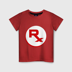 Детская футболка хлопок с принтом Rx в Тюмени, 100% хлопок | круглый вырез горловины, полуприлегающий силуэт, длина до линии бедер | eminem | relapse | альбом | зарубежный рэп | логотип | музыка | репчик | рэп | эминем