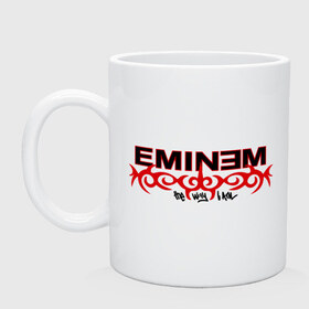 Кружка с принтом Eminem узор в Тюмени, керамика | объем — 330 мл, диаметр — 80 мм. Принт наносится на бока кружки, можно сделать два разных изображения | eminem | зарубежный рэп | музыка | репчик | рэп | эминем