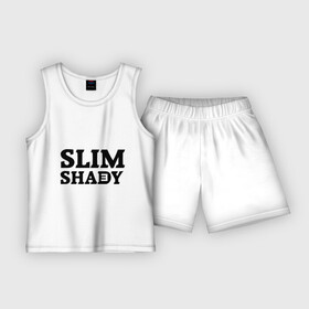 Детская пижама с шортами хлопок с принтом Slim shady. E в Тюмени,  |  | eminem | slim shady | зарубежный рэп | музыка | репчик | рэп | эминем