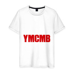 Мужская футболка хлопок с принтом Logo YMCMB в Тюмени, 100% хлопок | прямой крой, круглый вырез горловины, длина до линии бедер, слегка спущенное плечо. | swag | модный | сваг | свег | свог | свэг | стиль