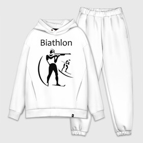 Мужской костюм хлопок OVERSIZE с принтом Биатлон в Тюмени,  |  | biathlon | биатлон | спорт