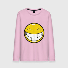 Мужской лонгслив хлопок с принтом Позитивный смайлик (2) в Тюмени, 100% хлопок |  | Тематика изображения на принте: зубы | настроение | позитив | рожица | смайл | улыбка