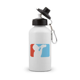 Бутылка спортивная с принтом алкоспорт в Тюмени, металл | емкость — 500 мл, в комплекте две пластиковые крышки и карабин для крепления | бутылка | водка | спиртное