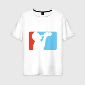 Женская футболка хлопок Oversize с принтом алкоспорт в Тюмени, 100% хлопок | свободный крой, круглый ворот, спущенный рукав, длина до линии бедер
 | бутылка | водка | спиртное