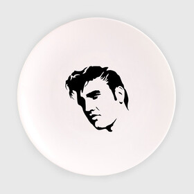 Тарелка с принтом Элвис Пресли. (Elvis Presley) в Тюмени, фарфор | диаметр - 210 мм
диаметр для нанесения принта - 120 мм | rocknroll | лицо | музыка | певец | ретро | рок н ролл