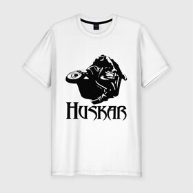 Мужская футболка премиум с принтом Huskar в Тюмени, 92% хлопок, 8% лайкра | приталенный силуэт, круглый вырез ворота, длина до линии бедра, короткий рукав | Тематика изображения на принте: 