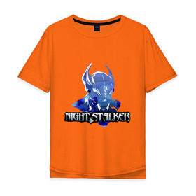 Мужская футболка хлопок Oversize с принтом Night stalker в Тюмени, 100% хлопок | свободный крой, круглый ворот, “спинка” длиннее передней части | dota | dota 2 | windrunner | герои dota | герои доты | дота | дота 2 | игры | компьютерные игры