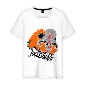 Мужская футболка хлопок с принтом Juggernaut simple в Тюмени, 100% хлопок | прямой крой, круглый вырез горловины, длина до линии бедер, слегка спущенное плечо. | dota | dota 2 | juggernaut simple | дота | дота 2 | игры | компьютерные игры