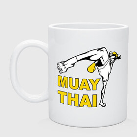 Кружка с принтом Muay thai (Тайский бокс) в Тюмени, керамика | объем — 330 мл, диаметр — 80 мм. Принт наносится на бока кружки, можно сделать два разных изображения | муай тай