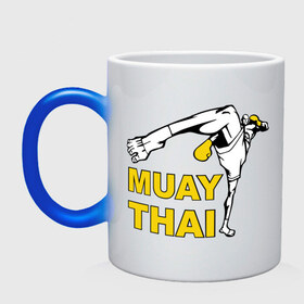 Кружка хамелеон с принтом Muay thai (Тайский бокс) в Тюмени, керамика | меняет цвет при нагревании, емкость 330 мл | муай тай