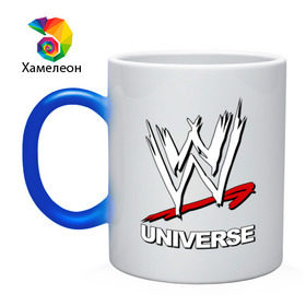 Кружка хамелеон с принтом WWE universe в Тюмени, керамика | меняет цвет при нагревании, емкость 330 мл | джон сина