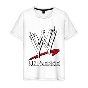 Мужская футболка хлопок с принтом WWE universe в Тюмени, 100% хлопок | прямой крой, круглый вырез горловины, длина до линии бедер, слегка спущенное плечо. | Тематика изображения на принте: джон сина
