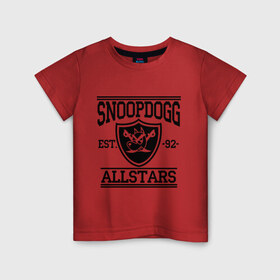 Детская футболка хлопок с принтом Snoopdogg в Тюмени, 100% хлопок | круглый вырез горловины, полуприлегающий силуэт, длина до линии бедер | snoopdogg | зарубежный рэп | музыка | рэп | снуп дог