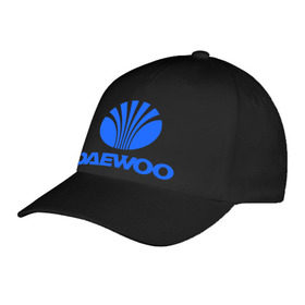 Бейсболка с принтом Logo daewoo в Тюмени, 100% хлопок | классический козырек, металлическая застежка-регулятор размера | daewoo | автомобиль daewoo | автомобиль дейву | дайву | логотип daewoo | логотип дайву | логотип дейву