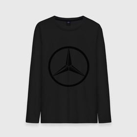 Мужской лонгслив хлопок с принтом Mercedes-Benz logo в Тюмени, 100% хлопок |  | mercedes | mercedes benz | логотип mercedes | логотип mercedes benz | логотип мерседерс бенс | мерен | мерседерс | мерседерс бенс