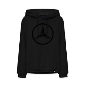 Мужская толстовка хлопок с принтом Mercedes-Benz logo в Тюмени, френч-терри, мягкий теплый начес внутри (100% хлопок) | карман-кенгуру, эластичные манжеты и нижняя кромка, капюшон с подкладом и шнурком | mercedes | mercedes benz | логотип mercedes | логотип mercedes benz | логотип мерседерс бенс | мерен | мерседерс | мерседерс бенс