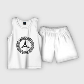 Детская пижама с шортами хлопок с принтом Mercedes Benz в Тюмени,  |  | mercedes | mercedes benz | логотип mercedes | логотип mercedes benz | логотип мерседерс бенс | мерен | мерседерс | мерседерс бенс